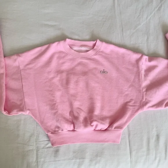Pink Crop Crewneck - alo - Picture 8 of 15